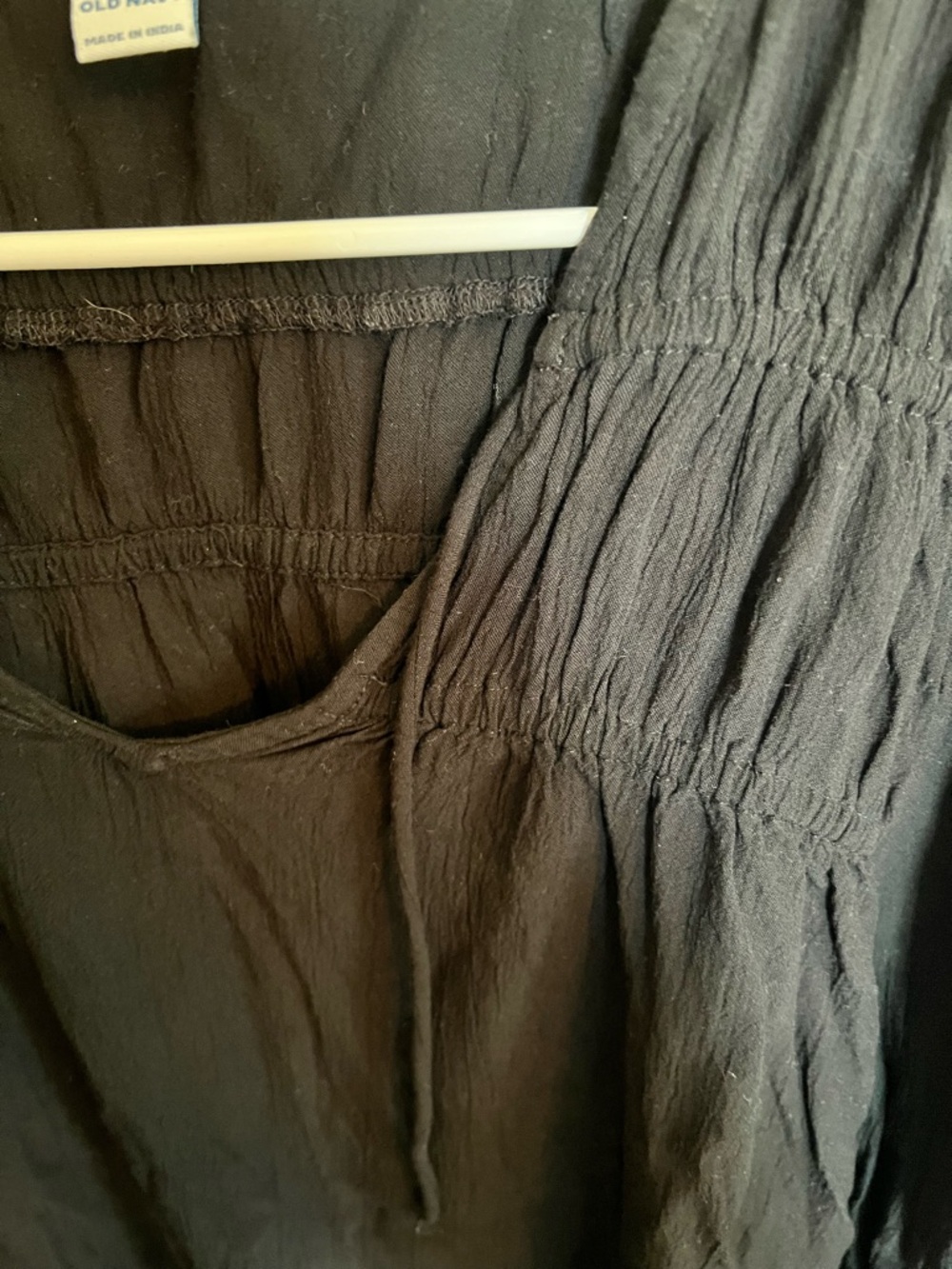 Old Navy Black Long-Sleeve Smocked Yoke Blouse - Picture 5 of 5